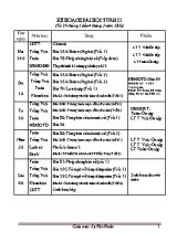 Kế hoạch bài học tuần 25 lớp 4 - Năm học 2016-2017 - Lê Văn Hoàn